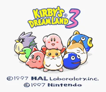 Kirby's Dream Land 3 (USA) screen shot title